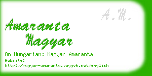 amaranta magyar business card